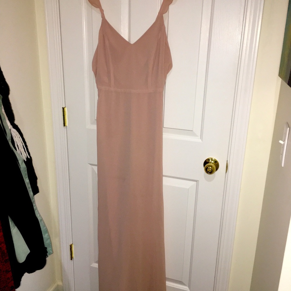 Lulus Blush Chiffon Gown